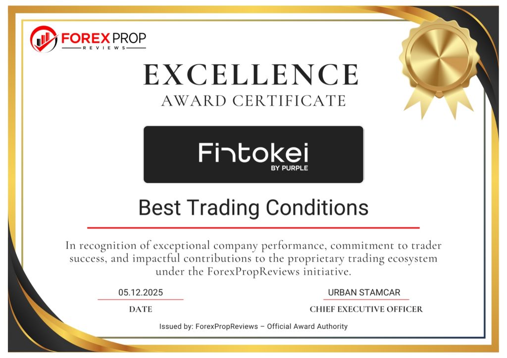 Fintokei Recognized for Best Trading Conditions by Forex Prop Reviews